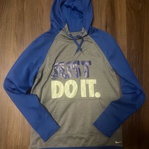 Nike Blue and Gray Hoodie